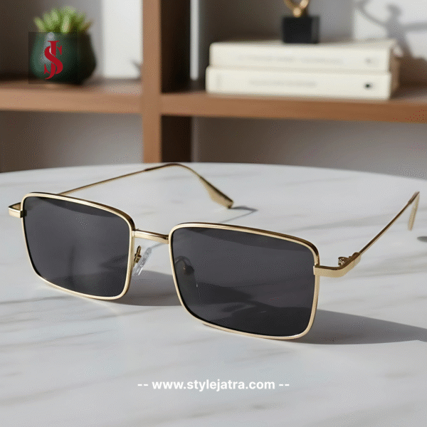 Trendy Metal Gold Frame Sunglasses