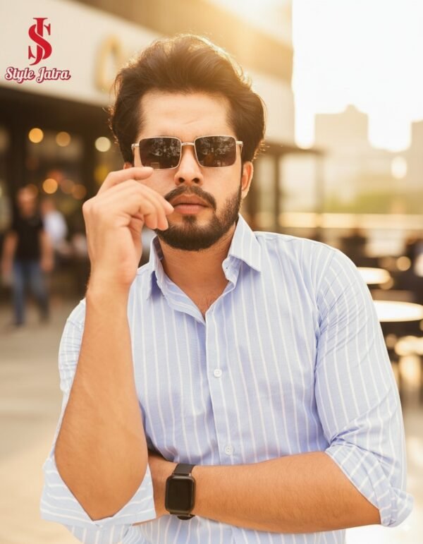 Trendy Metal Gold Frame Sunglasses