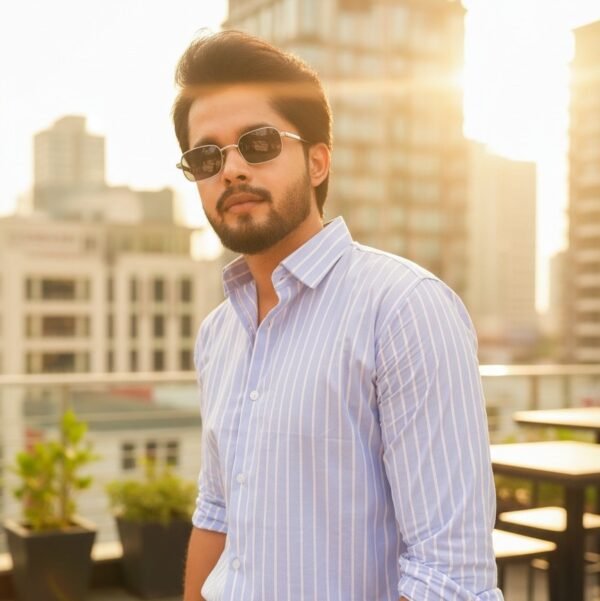 Edge Light Gold Frame Sunglasses