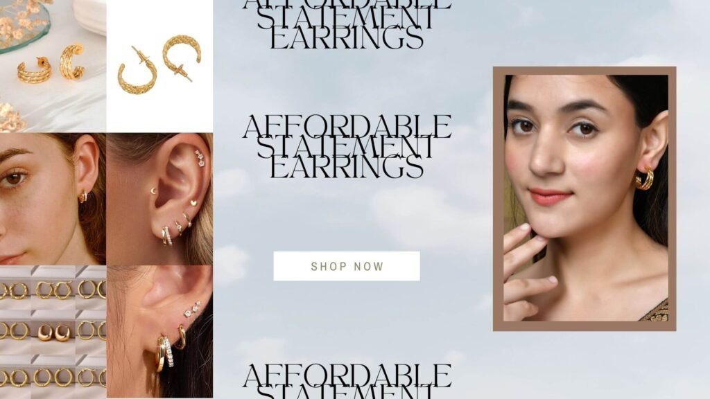 Affordable statement earrings for women in Bangladesh under 1500 taka
